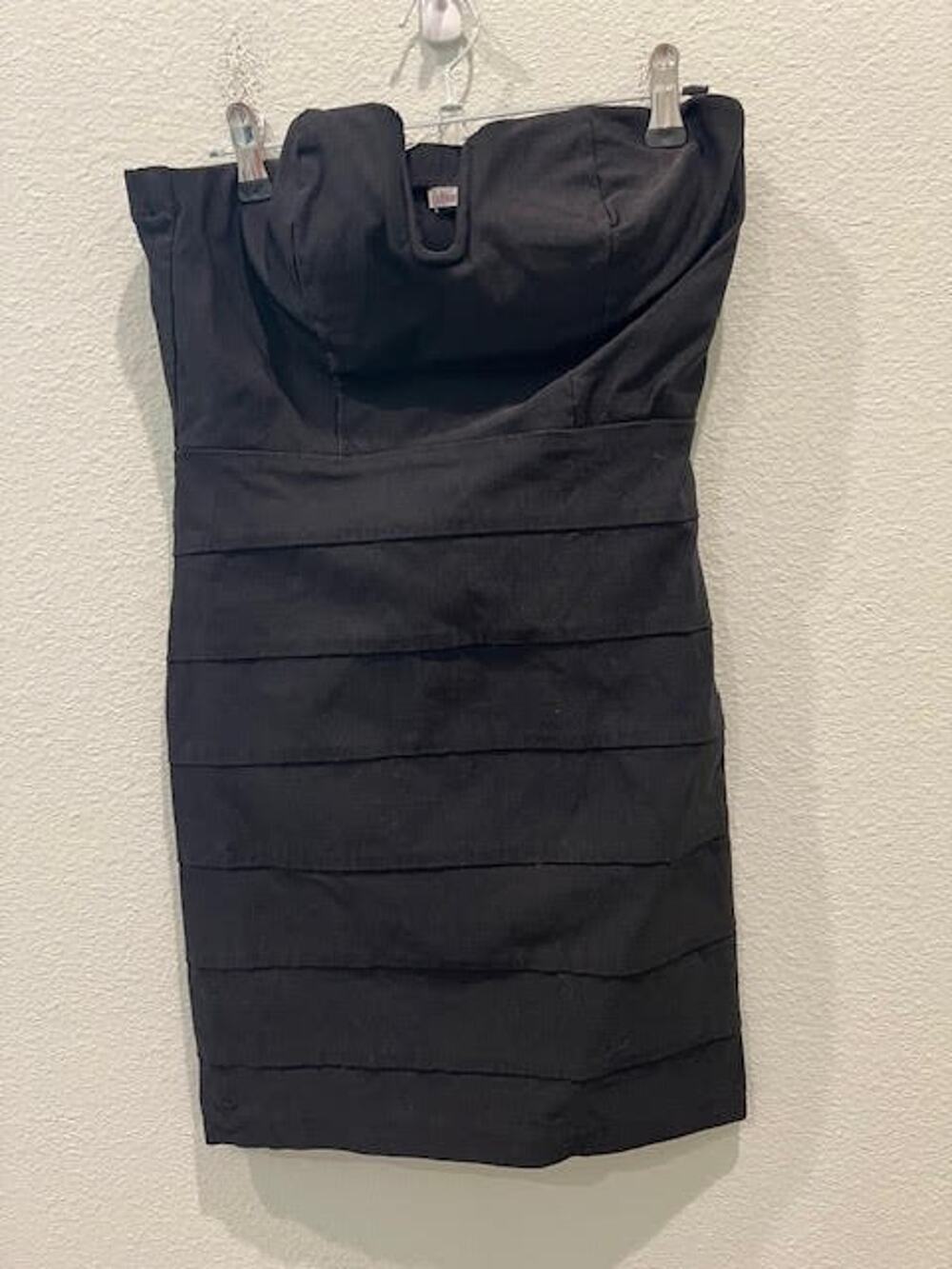 Charlotte Russe Women's Size M Bodycon Strapless Black Cocktail/Clubbing Dress